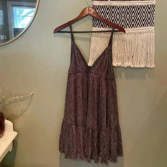 BY TOGETHER LAVENDER PATTERNED BOHO WOVEN MINI DRESS SIZE S - Picture 3 of 15